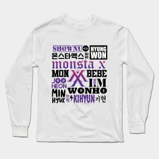 MONSTA X FONT COLLAGE Long Sleeve T-Shirt